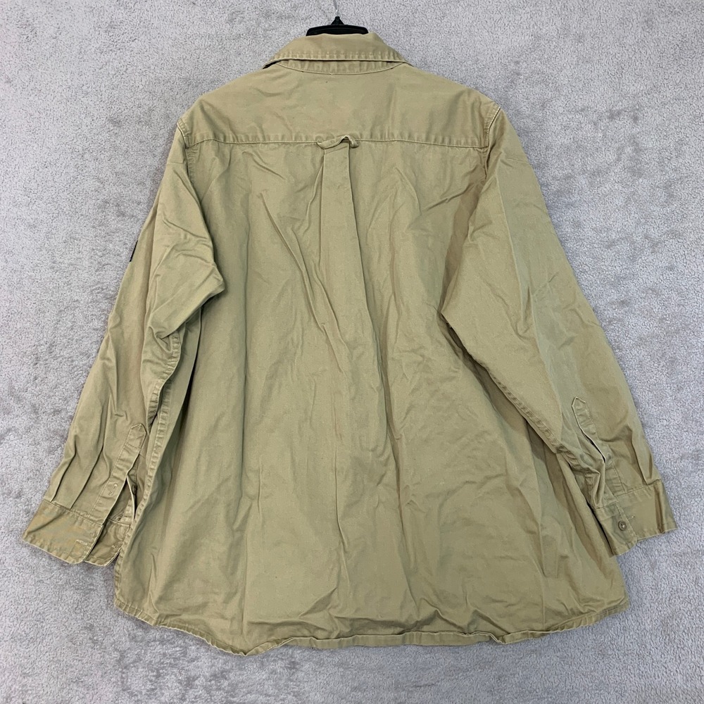 Rasco FR Men's 2XL-Reg Khaki Flame Resistant Work Shirt 100% Cotton Button Up - Picture 2 of 10
